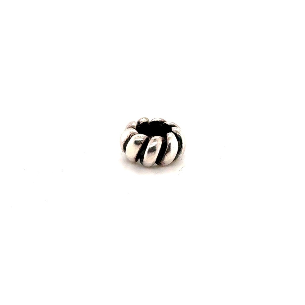 Sterling Silver 925 Twisted Rope Spacer Charm Bead for Bracelets